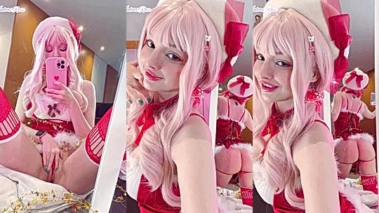 bad naughty bunny Hidori Rose recorded a teasing mirror selfie video for you all, leaked video