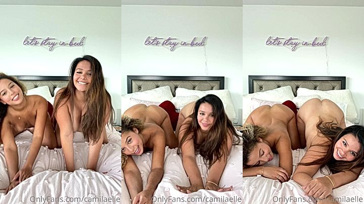 two sexy baddies arc big ass and show you great view of their big ass whn you stroke them doggystyle, Camila Elle video