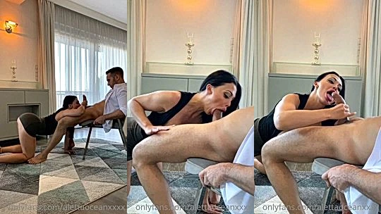 sexy little bitch Aletta Ocean sucked hard cock and got rewarded with rough sex