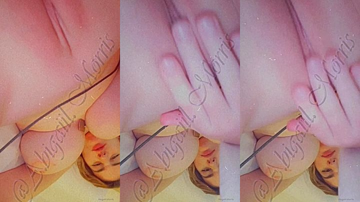 nasty bitch Abigaiil Morris finger her pussy till she moan soft in close up leaked onlyfans video