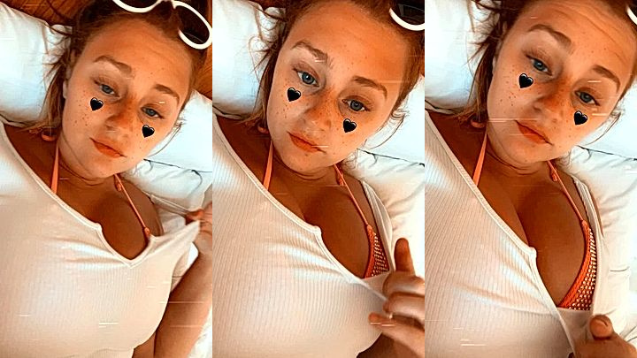 naughty onlyfans model Katrina Marie shows her big tits in lingerie