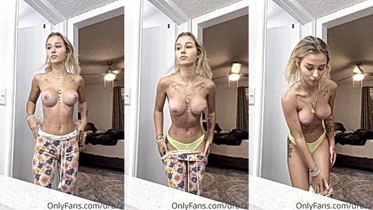 naughty onlyfans model Babybellllzzzz shakes her bouncing booty and rubs her big tits