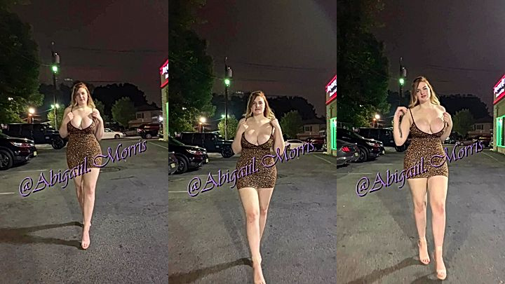 naughty freaky doll Abigaiil Morris walk sexy and confident in thsi video