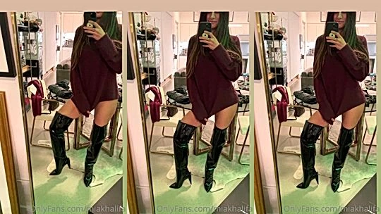 dirty sexy naughty onlyfasn model Mia Khalifa recorded a video of her in a sexy outfit