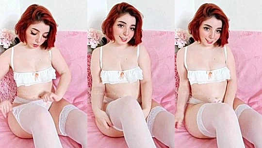 naughty sexy baddie Defiantpanda mlooks sexy as fuck in white lingerie