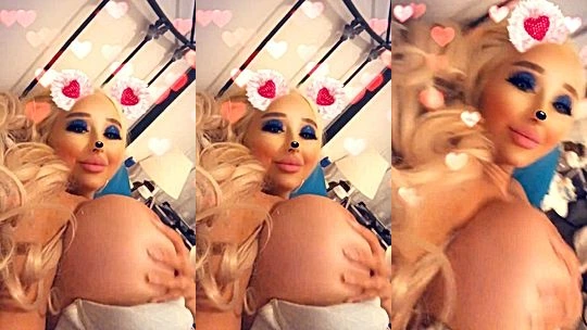 cute naughty onlyfans model Amanda Toy grabs and rubs her big tits