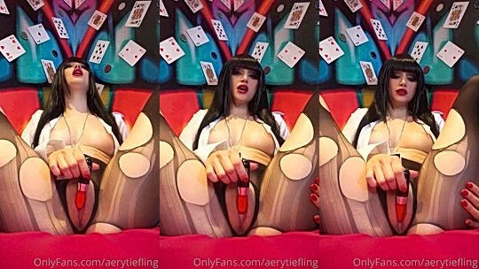 freaky madness,  Aery Tiefling the crazy onlyfans model is so horny she can’t resist touching herself