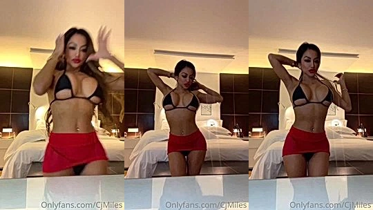 hick asian baddie CJ Miles can’t stop playing with her sexy body whiel you can’t stop watching her, onlyfans leaks