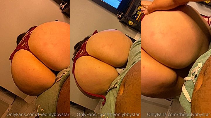 model Bbystar perfect bubble butt bent over in this video