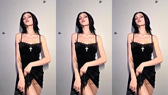 hot american onlyfans model Vampkira put on a hot dress and……..