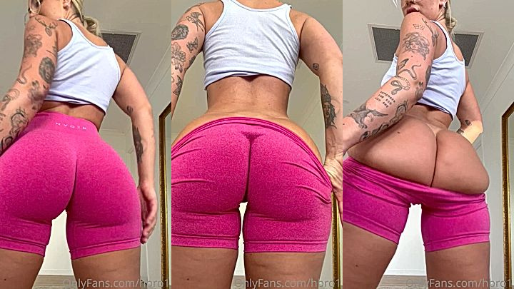 naughty girl Holly Brougham slowly strip tight shorts and booty tease hard till she moan soft leaked onlyfans