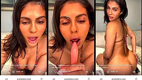 spoiled onlyfans model Amanda Trivizas talks dirty to cam and fingers her wet coochie