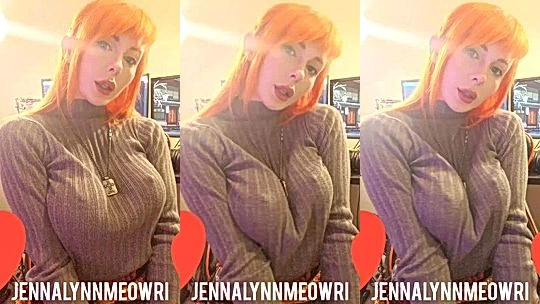 naughy sexy bad american slut Jenna Lynn Meowri flaunt her rmassive tits in her turtle neck