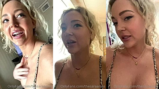 naughty onlyfans model Sara Ames shows her feiend big booty