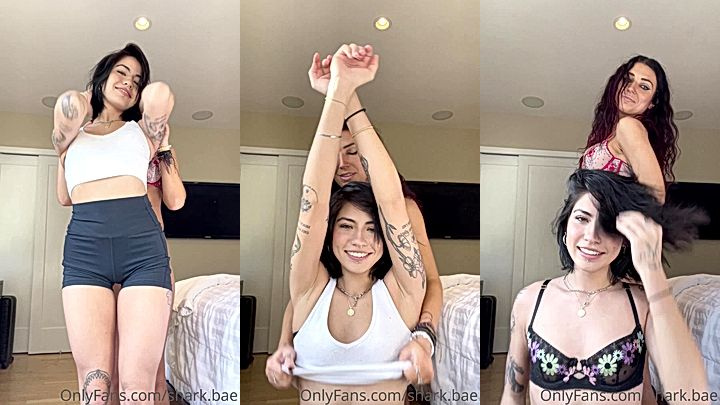 camwhore, Shark.bae teasing herself with her sexy bestie on tape