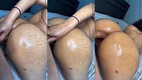 naughty sey hot model rub oi on her big sexy booty before it get pounded raw in doggy, Jaaden Kyrelle sextape