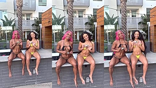 slutty angel Himynamestee loves to stay outdoors in hot bikini to show  off her sexy body to her fans, leaked onlyfans