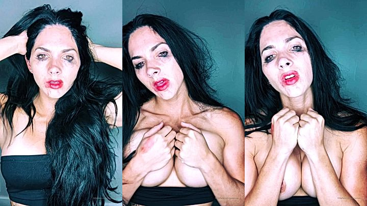 sexy onlyfans naughty stepmom Aspen Rae talks dirty tocam and rubs her big tits