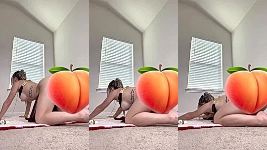 naughty sexy fat ass model Devon Jenelle in her bedroom showing her sexy ass angles, leaked video