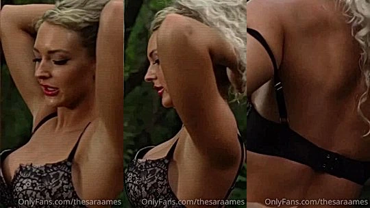 hot sexy doll Sara Amesshow off her curves and big tits