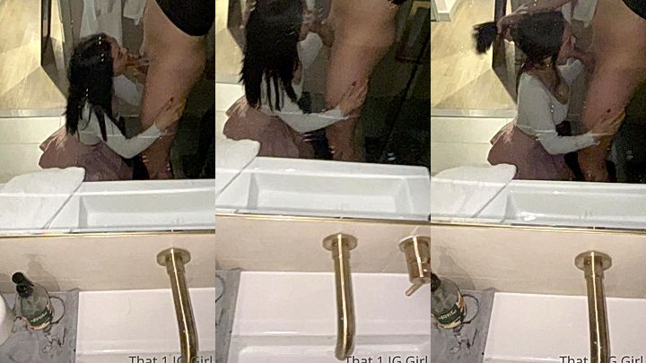 nasty hot sexy bad bitch bathroom dick gagging video, That1iggirl leaks