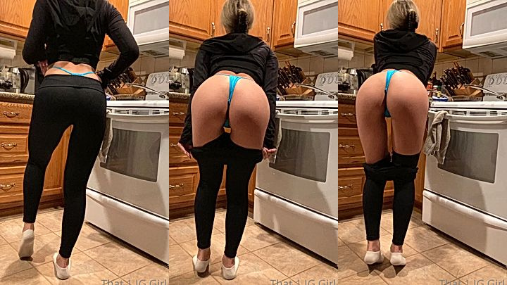 horny desperate model That1iggirl pulls down her panties and show her round ass