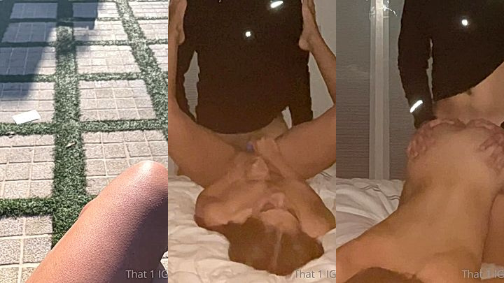 wild sexy diva That1iggirl hair got pulled in this rough doggy fuck , leaked video
