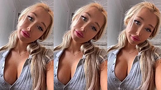 hot blond onlyfans model Amanda Toy shows her big tits in lingerie