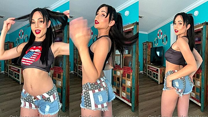 freaky slut Ariana Marie touching her boobs onlyfans