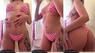 hot latina babe Anllela Sagra shows off her sexy body in front of the mirror
