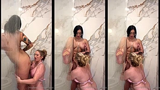 leaked video of sexy hot lesbian babe Brianna Coppage wet pussy get eaten in the bathroom, leaked video