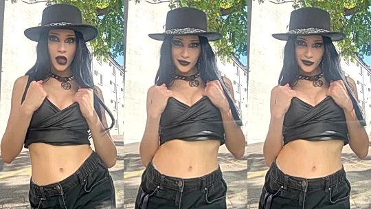 nasty sexy onlyfans model Vampkira can’t stop playing with her juiy titties, Vampkira insane boobs tease