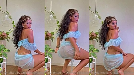solo teasing video, curly hair indianbitch Jasminx  shake her big sey ass in your face