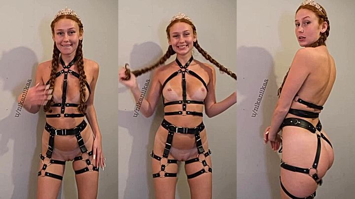 he begged me to wear this for the hot sexy private session, onlyfans Nikanikaa video