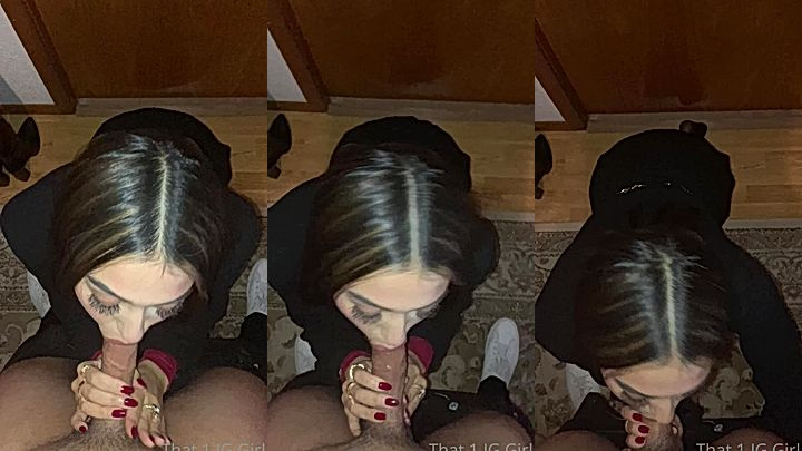 slutty busty onlyfans model That1iggirl love to suck her stepbrother big cock