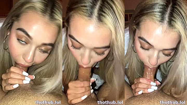 sexy blond onlyfans model That1iggirl sucks huge cock leaked video