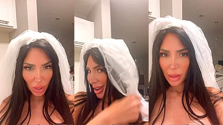 Teasing video of onlyfans model Farrah Abraham shows her huge tits in a wedding dress
