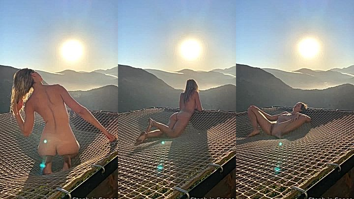 horny bad girl Stephinspace shows you great view of her sexy hot body on the roof