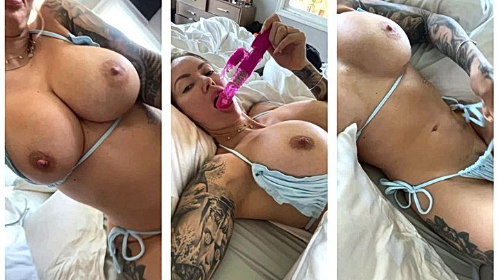wild queen Viking Barbie crying out loud on bed as pussy takes in toys leaked onlyfans