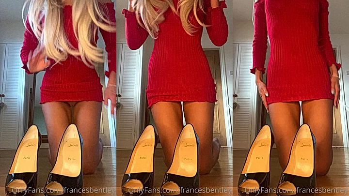 sexy onlyfans model Frances Bentley try on her dress and shows her big ass
