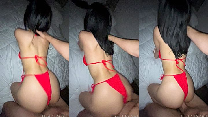 hot sexy model arc her sexy ass, wacth mr big cock held That1iggirl waist and stroke her wet pussy hard