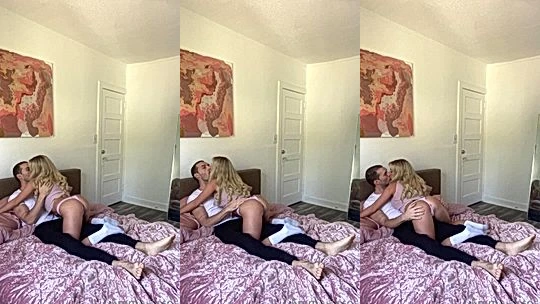 sexy onlyfans model Emma Kotos lets her naughty stepbro rubs her big tits leaked video