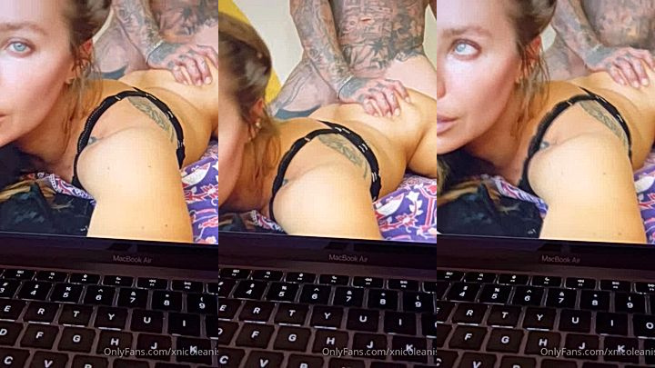 bad bitch Nicole Aniston gets her sexy ass fucked from behind on the bed till she screams and moans for pleasure, leaked sextape