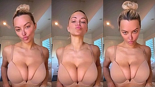 bad girl Lindsey Pelas close up of her big tits on your face take off her bra leaked onlyfans video