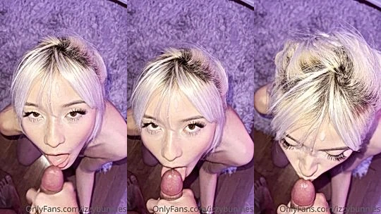 horny canadian doll Waifumiia sucks on a huge cock like a freak till he cums on her face, onlyfans leak