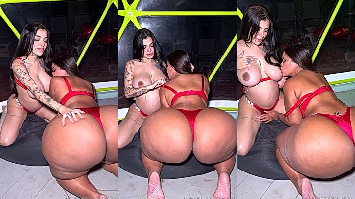 sexy queen Graciebon flaunts her big tits and spread her wet pussy wide, onlyfans leak