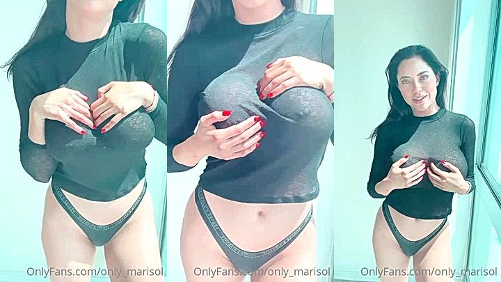 model Marisol Yottais so horny she fondle her tits and slow moans