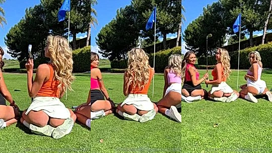 sexy baddies Grace Charis flaunting their big ass on the golf course