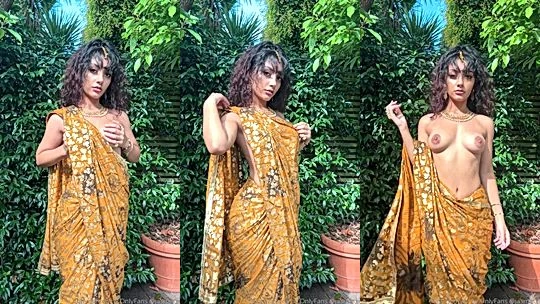 naughty indian bitch Jasminx took off her cultural attire and show off what is underneath, leaked video