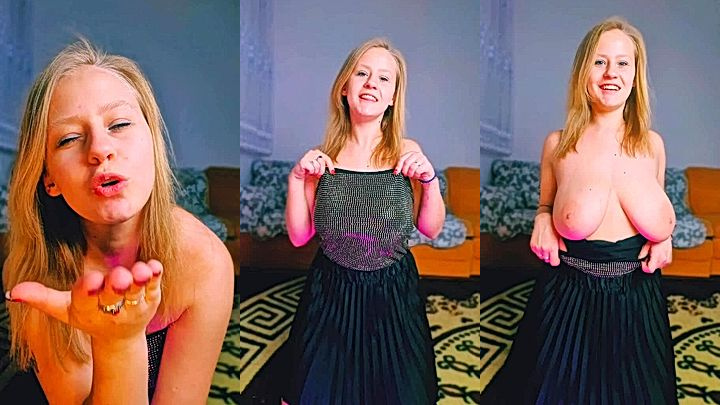 PolaRainbow sexy red nails bouncing her big tits